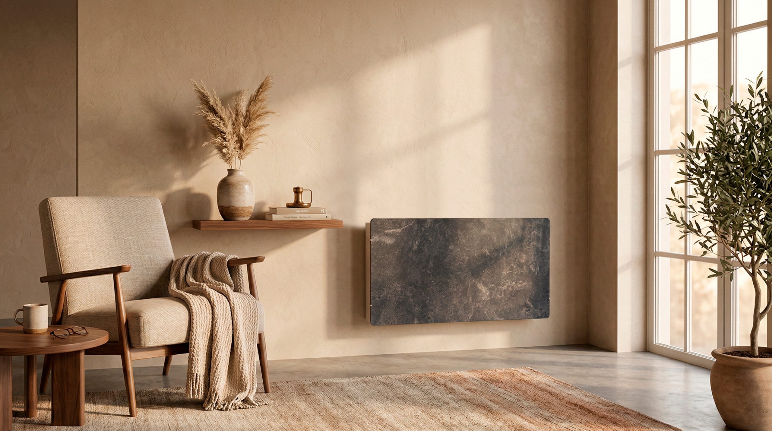 Intérieur moderne chauffé avec radiateur Eternal